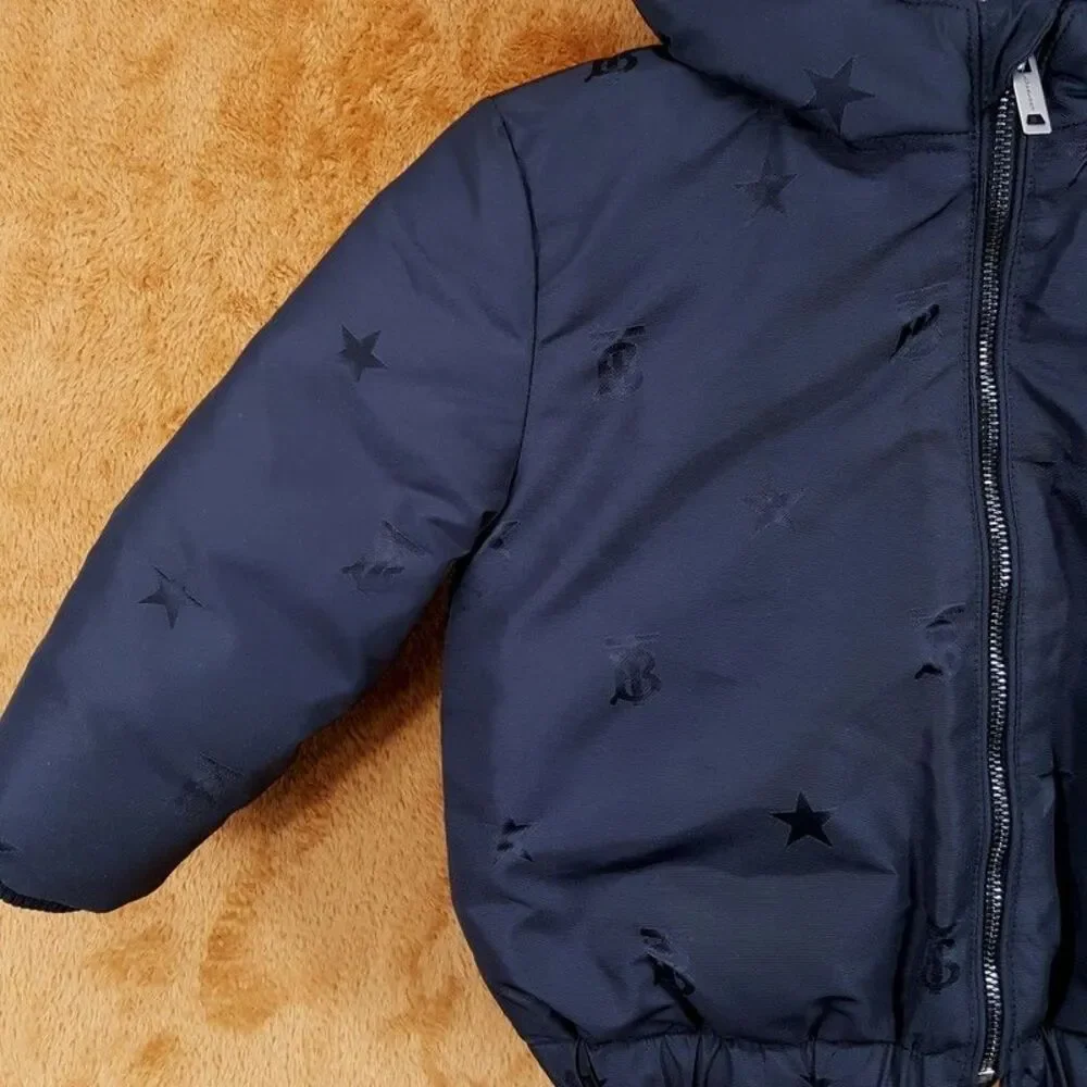 BABY BURBERRY Unisex Bear Down Puffer Jacket Size 18M Baby In Black Coat $580